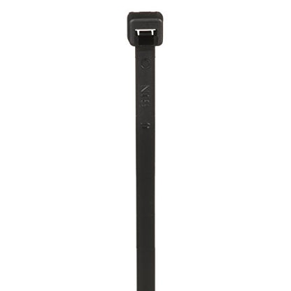 Panduit PLT2I-M0 Cable Tie, Intermediate, Weather Resistant Nylon 6.6, 8.0-Inch Length, Black (1,000-Pack)