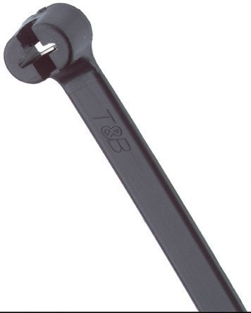 TY24MX Cable Tie 30lb 5.5 Ultraviolet Resistant Black Nylon with Stainless Steel Locking Device Bulk Pack, Military Specified (MIL-SPEC MS3367-5-0) 1000 Per Bag by Thomas & Betts