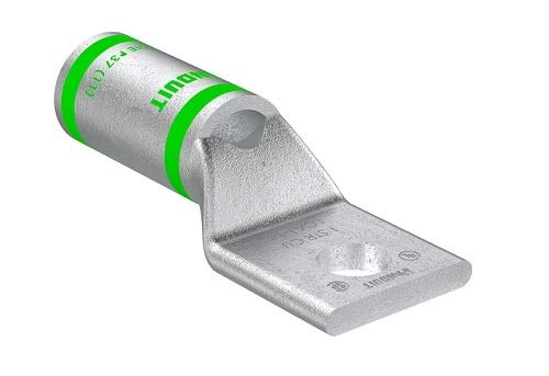 LCA1-14-E, One-Hole, Standard Barrel with Window Lug, 1 AWG Wire, 1/4" Stud Hole. (5 Items)
