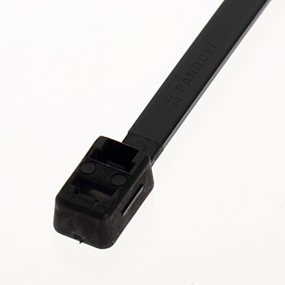 Panduit PLB2S-M30 Pan-Ty Double Loop Cable Tie, Heat Stabilized Nylon 6.6, Standard Cross Section, Curved Tip, 50lbs Min Tensile Strength, 1.80" Max Combined Bundle Diameter, 0.052" Thickness, 0.190" Width, 7.6" Length (Pack of 1000)