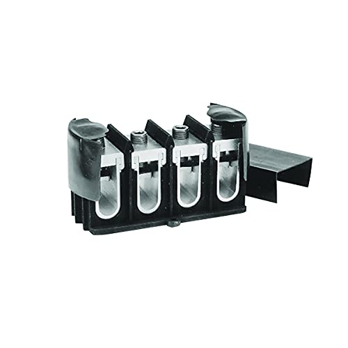 Burndy FT4B500 U-Blok 4 Wire Power Distribution Block, 400-500 Aluminum or Copper Wire Range Run, 6-500 Aluminum or Copper Wire Range Tap, 3-7/8" Width, 7-7/8" Length, 4-1/8" Height, 375 in lb Torque