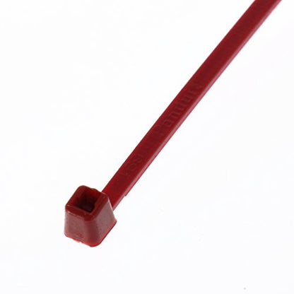 Panduit PLT1M-M702Y Cable Tie, Miniature, Halar, 4.0-Inch Length, Maroon (1,000-Pack)