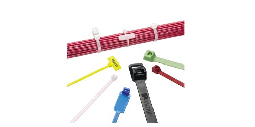 PANDUIT PLT2S-C702Y CABLE TIE, 188MM L, FLUOROPOLYMER, 50 LB, MAROON