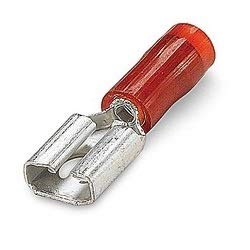 THOMAS & BETTS RA18-250F Tin Plated Insulation Red Nylon Insulated Female Disconnect