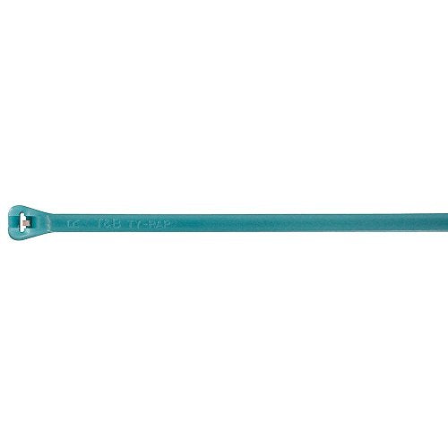 THOMAS & BETTS TYZ525M Cable TIE, 7.31IN L, Aqua, STRGTH 50LBS