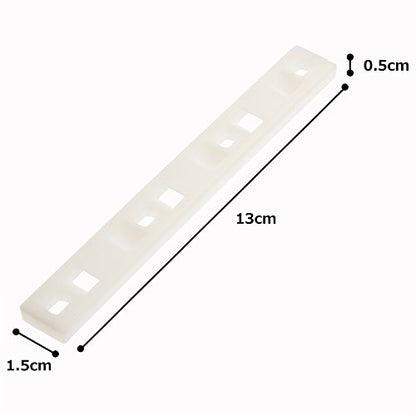 Panduit MTP3S-E6-C Multiple Tie Plate, Nylon 6.6, #6 Screw Mounting Method, 3 Bundles, 3.75" Hole Spacing, 0.13" Height, 0.5" Width, 4.25" Length (Pack of 100)