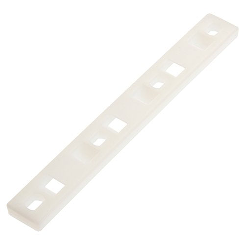 Panduit MTP3S-E6-C Multiple Tie Plate, Nylon 6.6, #6 Screw Mounting Method, 3 Bundles, 3.75" Hole Spacing, 0.13" Height, 0.5" Width, 4.25" Length (Pack of 100)