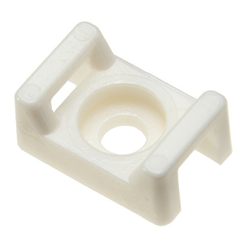 Panduit TM3S10-M69 Pan-Ty Cable Tie Mount, Flame Retardant Nylon 6.6, #10 Screw Mounting Method, 0.38" Counterbore Diameter, 0.37" Height, 0.61" Width, 0.86" Length (Pack of 1000)