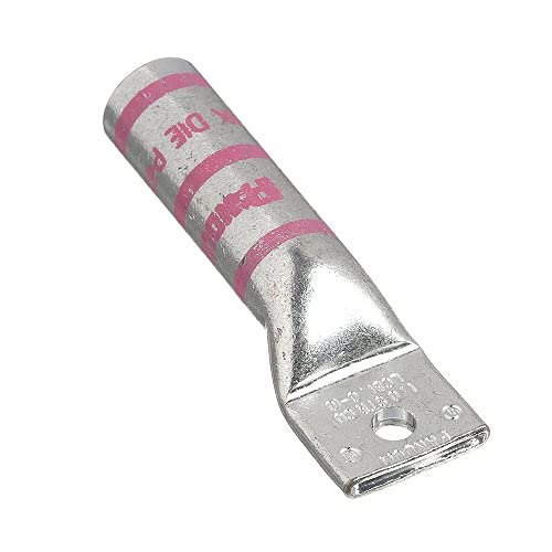 LCB1/0-56-X, One-Hole, Long Barrel Lug, 1/0 AWG Wire, 5/16" Stud Hole. (5 Items)