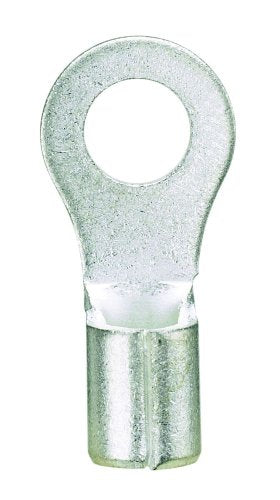 Panduit P10-6R-L Ring Terminal, Non-Insulated, 14 - 10 AWG Wire Range, #6 Stud Size, 0.04" Stock Thickness, 0.31" Terminal Width, 0.78" Terminal Length, 0.15" Center Hole Diameter (Pack of 50)