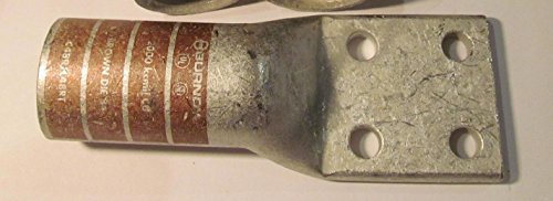 Burndy YA48-4N 4-Hole Copper Compression Lug 2000 Kcmil Brn Die 34