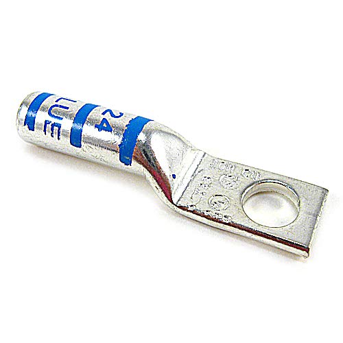 54905BE Standard Tongue Compression Lug 1 Hole 1/4 Inch Stud 6 AWG Blue