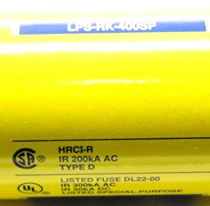 Cooper LPS-RK-400SP Low Peak FUSE600V 300VDC LPSRK400SP