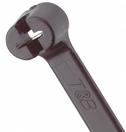 TY-Rap(R) 8.75"L x 0.27"W Standard Indoor, Outdoor Cable Tie, Black; Tensile Strength: 120 lb. - pkg. of 50