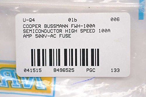 COOPER BUSSMANN FWH-100A SEMICONDUCTOR HIGH Speed 100A AMP 500V-AC Fuse B496525