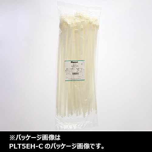 Panduit PLT12EH-C Pan-Ty Lashing Tie, Nylon 6.6, Extra-Heavy Cross Section, 250lbs Min Tensile Strength, 12" Max Bundle Diameter, .085" Thickness, .500" Width, 40.1" Length (Pack of 100)