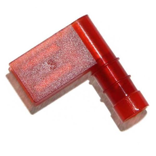 T&B Nylon Insulated w/Insulation Grip Disconnects RA2577F Red 22-18 AWG Female .250 Width 90 Degree Fully Insulated - 100 pack