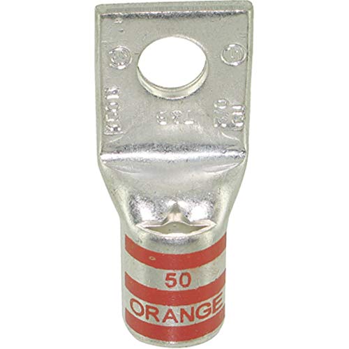 Color Keyed Short Barrel 3/0 Awg 2/0 Flex (3/8 bolt size) Orange, Pack of 10