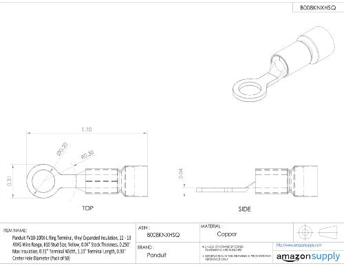 Panduit Male Disconnect, Nylon Fully Insulated