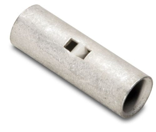 Burndy YSV14 Box Hylink Uninsulated Butt Splice, 20-14 Str. and 20-12 Sol. Wire Range, 0.64" Length, 1/4" Wire Strip Length (Pack of 100)