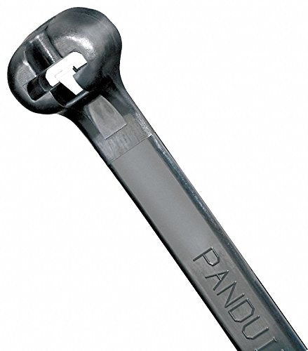 PANDUIT 15.10"L x 0.18"W Standard Indoor, Outdoor Cable Tie, Black; Tensile Strength: 50 lb. - pkg. of 100