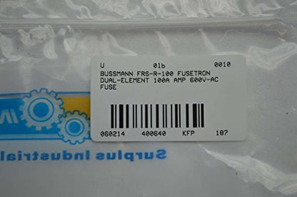 BUSSMANN FRS-R-100 FUSETRON DUAL-ELEMENT 100A AMP 600V-AC FUSE D400640