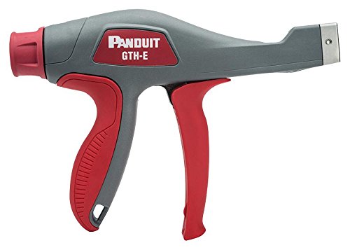 GTH-E - Cable Management Tool, Ergonomic Cable Tie Installation Tool, Tension Control, Grey/Red Housing (GTH-E)