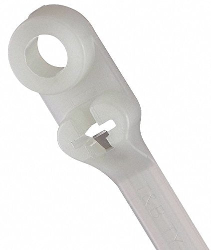 TY-Rap(R) 13.90"L x 0.30"W Mountable Indoor Cable Tie, Natural; Tensile Strength: 120 lb. - pkg. of 50