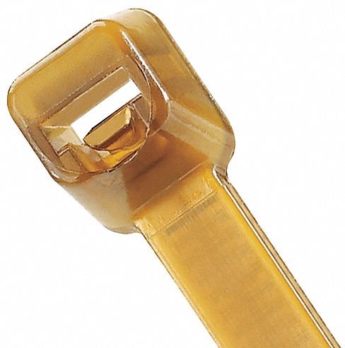 PANDUIT 7.40"L x 0.19"W Standard Indoor Cable Tie, Brown; Tensile Strength: 150 lb. - pkg. of 100