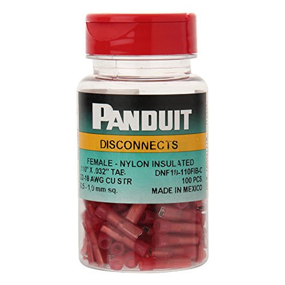 Panduit Female Disconnect, Nylon Fully Insulated, Funnel Entry