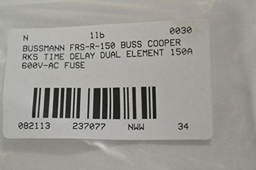 BUSSMANN BUSS FRS-R-150 CLASS RK5 TIME DELAY DUAL ELEMENT 150A 600V FUSE B226483