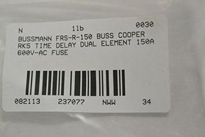 BUSSMANN BUSS FRS-R-150 CLASS RK5 TIME DELAY DUAL ELEMENT 150A 600V FUSE B226483