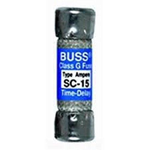 Bussmann SC-15, 15 Amp (15A) Time-Delay Class G Melamine Tube, 600V UL Listed