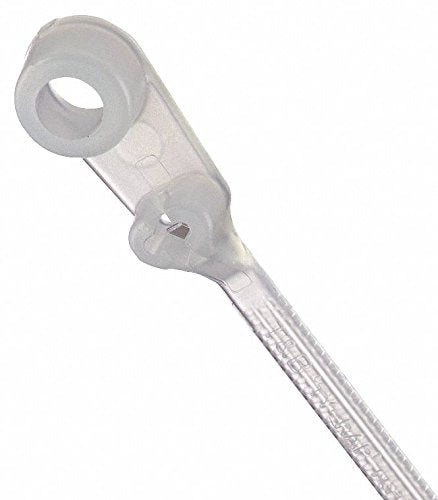 TY-Rap(R) 4.00"L x 0.09"W Mountable Indoor Cable Tie, Natural; Tensile Strength: 18 lb. - pkg. of 100