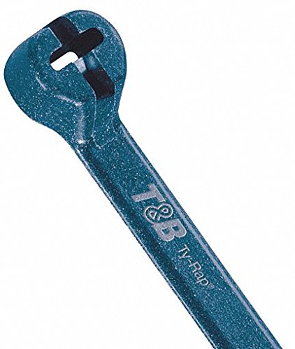 TY-Rap(R) 3.60"L x 0.09"W Standard Indoor Cable Tie, Blue; Tensile Strength: 18 lb. - pkg. of 100