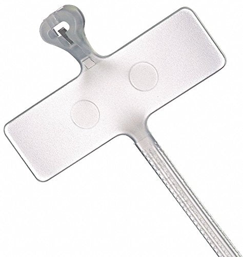 TY-Rap(R) 3.60"L x 0.09"W with ID Tag Indoor Cable Tie, Natural; Tensile Strength: 18 lb. - pkg. of 500