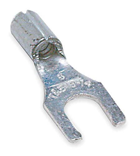 12-10 AWG Non-Insulated Locking Fork Terminal #8 Stud PK50