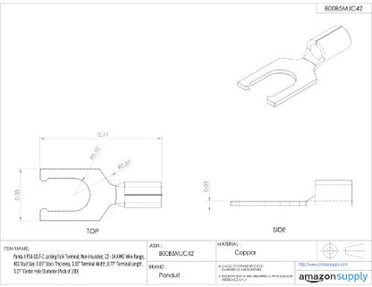 Panduit Locking Fork Terminal, Non-Insulated