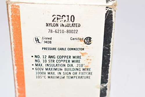 Butt Splice, Yellow, Sta-Kon RC Series, 12 AWG, 10 AWG, Nylon (Polyamide)