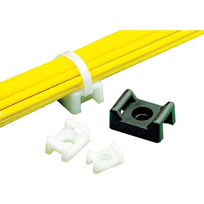 Panduit TM3S8-C Cable Tie Mount, Screw Applied, #8 Screw Mounting Method, 0.32" Counterbore Diameter, 0.37" Height, 0.61" Width, 0.86" Length (Pack of 100)