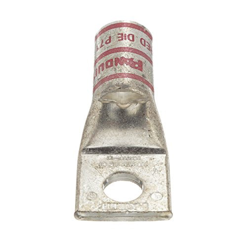 Panduit LCA8-38-L Copper Compression Lug, 1 Hole, #8 AWG, 3/8-Inch Stud Red