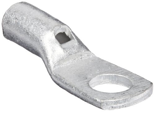 Burndy YAV8C-L1 Box Hylug Seamless Uninsulated Compression Ring Tongue Terminal, 0.46" Width, 1.22" Length, 1/4 Stud, Large (Pack of 50)