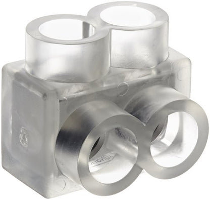 Burndy BIT2/0 Unitap Clear Insulated Multiple Tap Connector, 14-2/0 AWG/kcmil Wire Range, 1.4" Width, 1.52" Length, 1.38" Height