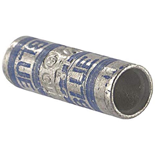 Connector; Two-Way Splice; 1.000 in; 0.313 in; #6; 61⁄ 24; Blue, Pack of 20