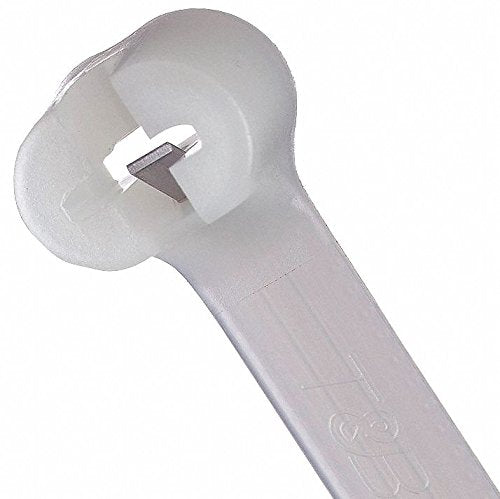 TY-Rap(R) 8.75"L x 0.27"W Standard Indoor Cable Tie, Natural; Tensile Strength: 120 lb. - pkg. of 500