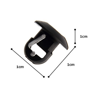 Panduit PBMS-H25-M0 Push Button Mount, Weather Resistant Nylon 6.6, Outdoors Environment, Push Barb Mounting Method, Black, 0.25" Panel Hole Diameter, 0.13" Max Panel Thickness (Pack of 1000)