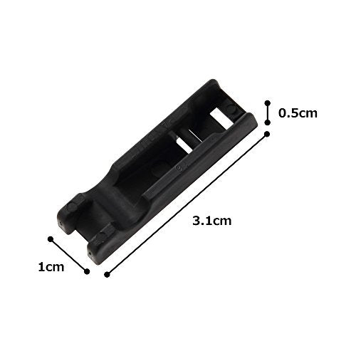 Panduit FCPI1-C20 Flat Cable Mounting System, FCB Base, FCPI Plate, Nylon 6.6, Cable Ties Mounting Method, Black, 1.04" Max Flat Cable Width, 0.2" Height, 0.38" Width, 1.29" Length (Pack of 100)