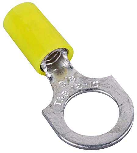 RC10-516 - Ring Tongue Terminal, M8, 5/16, 10 AWG, Sta-Kon RC Series, Yellow, (Pack of 50) (RC10-516)