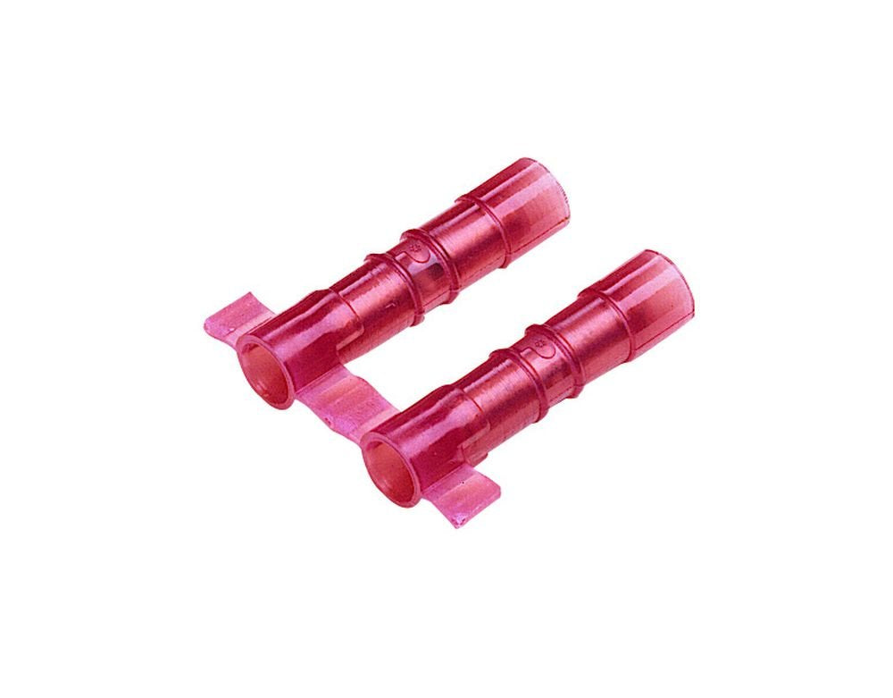 Panduit BSN18-3K Reel Smart System Butt Splices, Nylon Insulated, 22 - 16 AWG Wire Range, Red, 0.15" Max Insulation, 0.95" Overall Length (3000 Pieces Per Reel)
