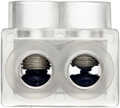 Burndy BIT2/0 Unitap Clear Insulated Multiple Tap Connector, 14-2/0 AWG/kcmil Wire Range, 1.4" Width, 1.52" Length, 1.38" Height